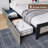 Industrial Platform Bed Frame With 4 Storage Drawers And Charge Station-1110589060-1082976035