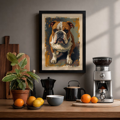 Noble Bulldog Boho - Framed Print