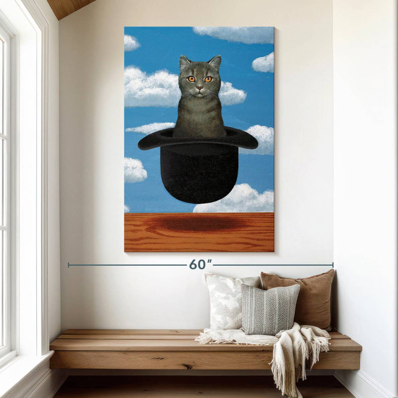 Chat Brampt Magritte, H 51 po x l 34 po