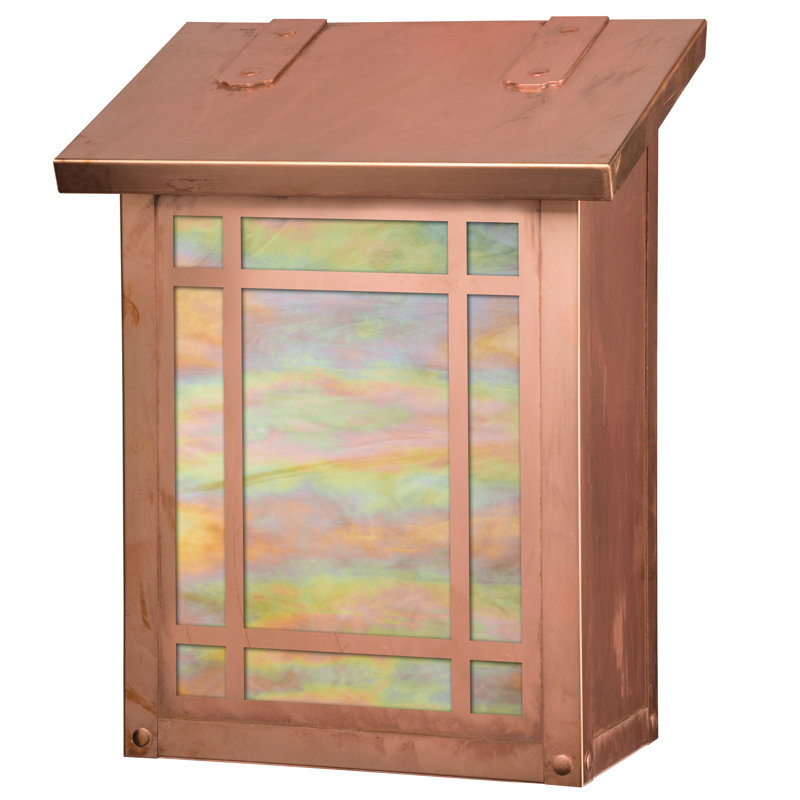 Summit Brass Wall Mounted Mailbox, New Verde, Gold Iridescent