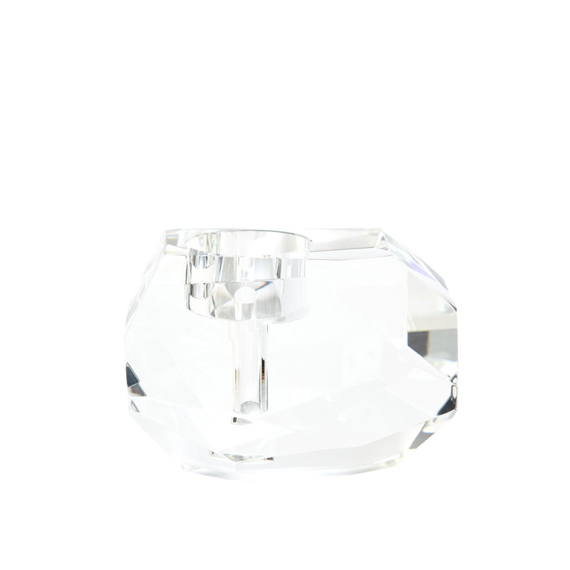 Gemstone T-Lite/Bud Vase, 3" H x 4.75" W x 3" D