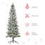 Arbre de Noël artificiel pin illuminé enneigé 6 pi avec branches réalistes et 394 pointes