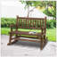 Chaise berçante en bois 2 personnes-118043723