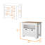 Îlot de cuisine blanc moderne - 2 portes et 3 tablettes pour un rangement efficace et sophistiqué