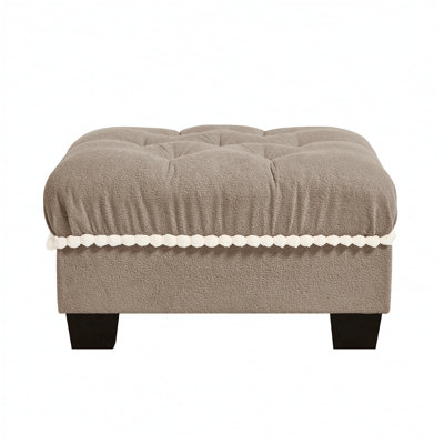 Repose-pieds en chenille brun