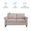 Ensemble de canapé-lit en microfibre 2 pièces avec cadre en bois-8400579