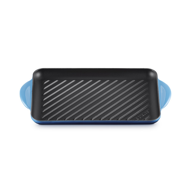 Le Creuset Cast Iron Rectangular Grill 32cm, Azure