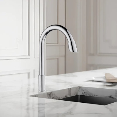 FontanaShowers Rio Commercial Goose Neck Touchless Sensor Faucet in Chrome