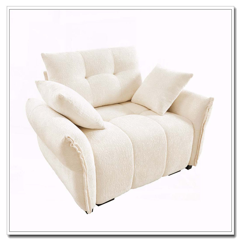 Chaise en chenille, Blanc, No