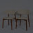7 - Piece Round Stone Dining Table Set Solid Wood Pedestal (1 Table 6 Chairs)-114216553-114216555
