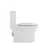 Une toilette en céramique allongée de 1,1 / 1,6 po, à hauteur de confort, blanche et à fermeture sécuritaire, en céramique T039wt