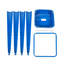 Ensemble de 2 tabourets de bar en métal bleu sans dossier, hauteur comptoir 76 cm, détachables, grande capacité de charge, structure stable, pour salle à manger - design gain de place, métal de qualité, cuisine.