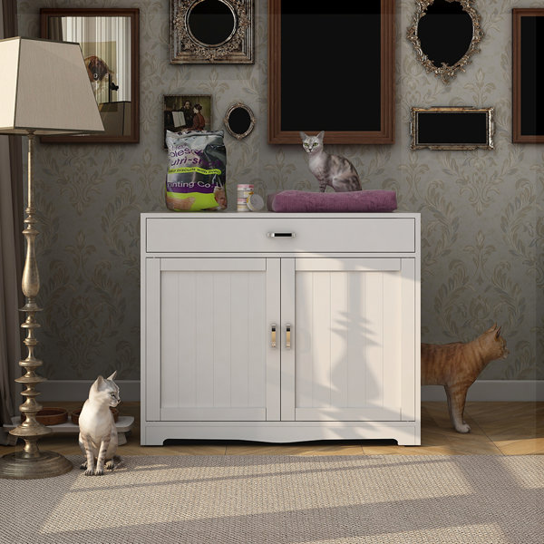 Tucker Murphy Pet™ Cat Litter Box Furniture With Hidden Plug | Wayfair