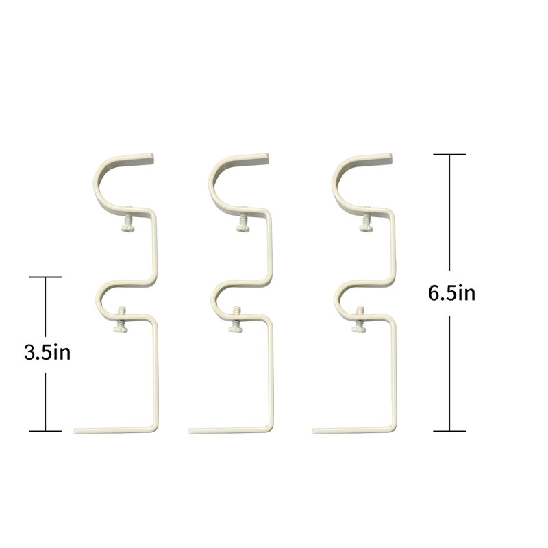 Tringle à rideaux double réglable 1 po, Blanc champêtre, 48" - 84"