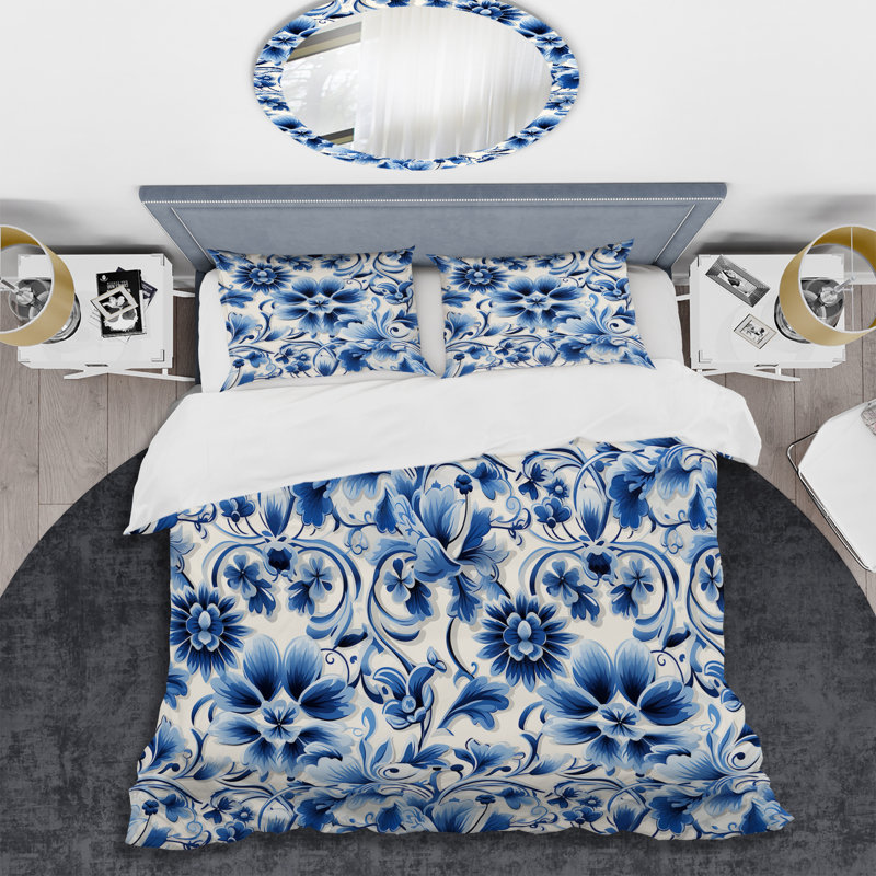 Ensemble de housse de couette Cobalt, Housse de couette simple + 1 taie décorative stan
