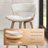 Binni 26.97" Sherpa Fleece Upholstered Counter Stool with Solid Wood Frame-2089799946