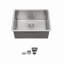 Évier de cuisine encastré, évier de cuisine encastrable en acier inoxydable profond de calibre 16 avec installation de drain (aucun accessoire supplémentaire)