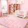 Pink Shag Rugs for Living Room, Non-Slip Area Rugs for Nursery Kids Playroom Dorm Office, Indoor Modern Plush Shag Carpets
