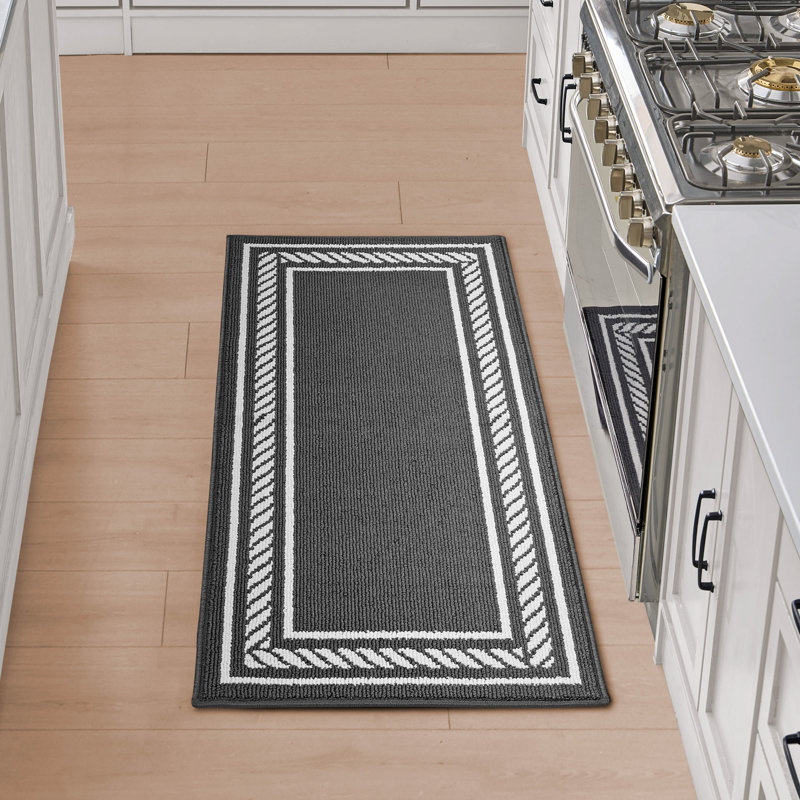 Nautica Rope Border Machine Washable All Loop Tufted Rugs 1-Piece, Rectangle 2'2" x 5'