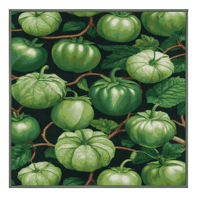 Washable Tomatillo Vegetables Area Rug