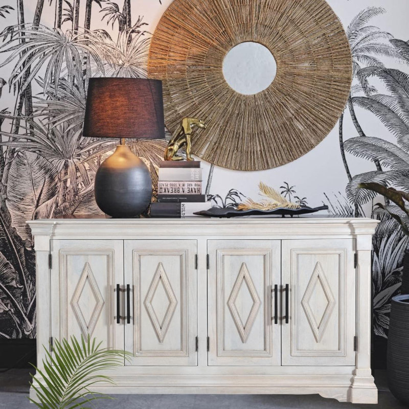 71'' W Solid Wood Sideboard, White