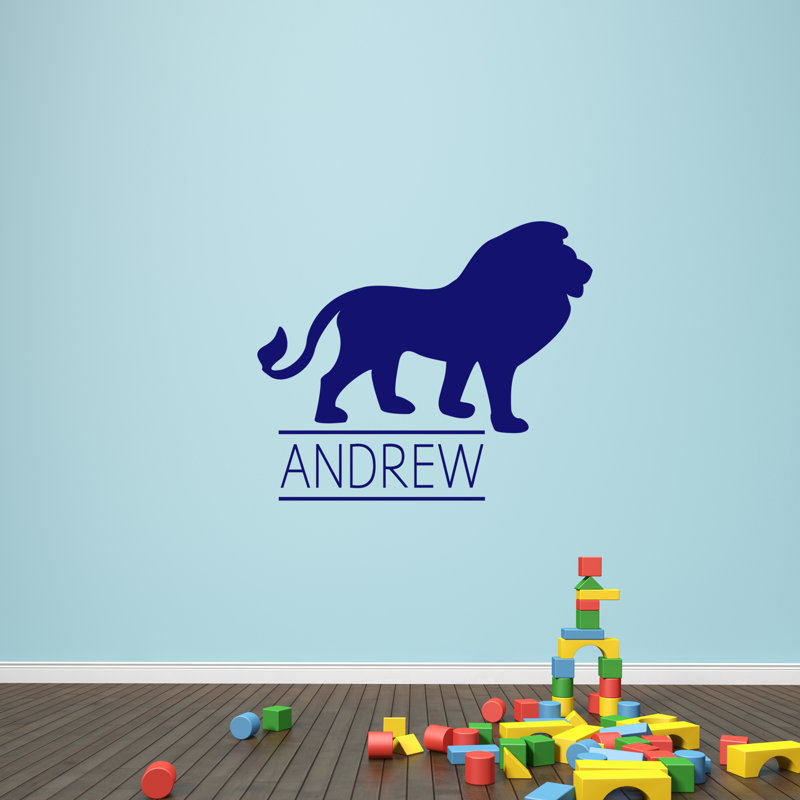Adhésif décoratif lion, Bleu marine, Oui