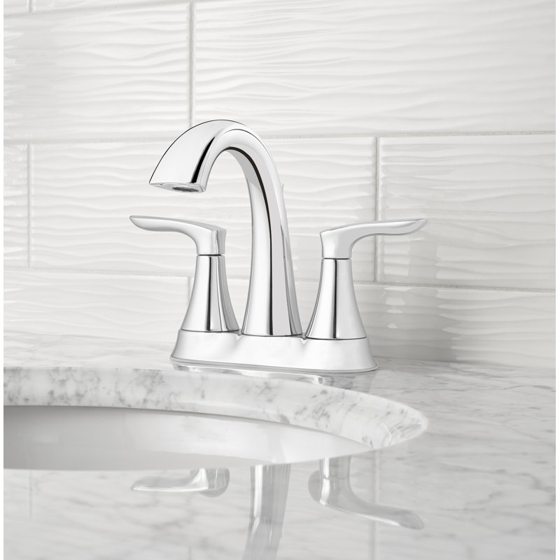 Robinet de bain à deux poignées Weller, Chrome poli