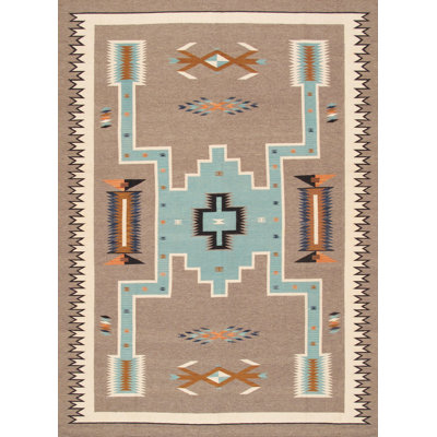 Tuscany Mocha/Ivory Wool Reversible Area Rug