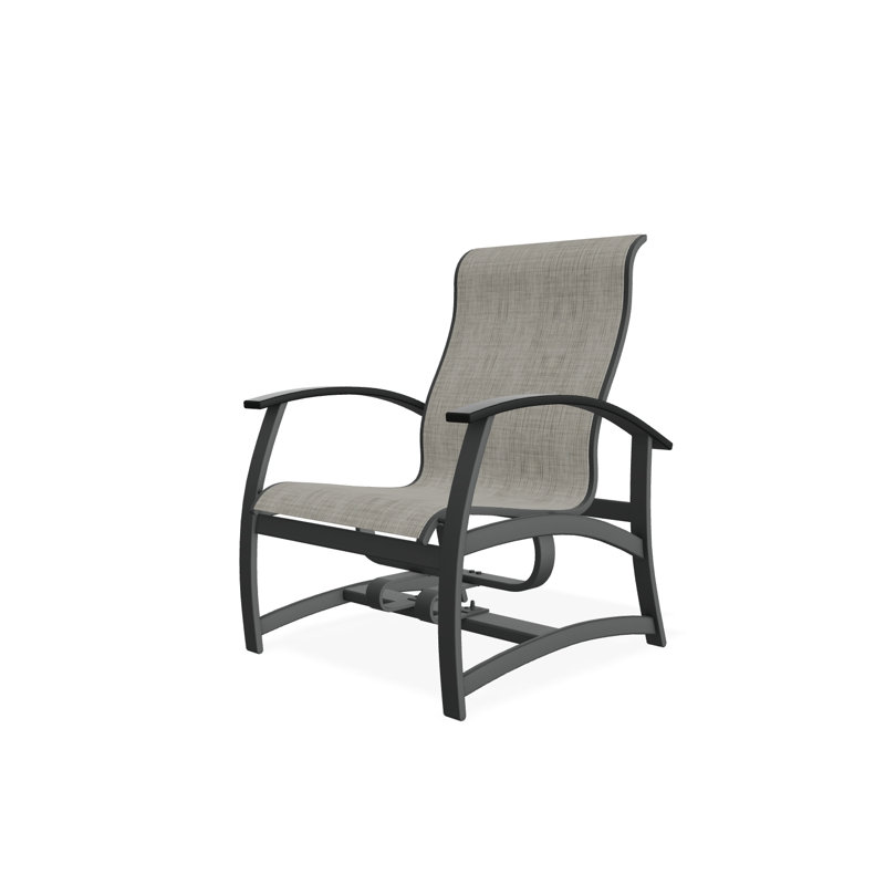 Belle Isle Outdoor Lounge Chair, Graphite, Destiny Steel