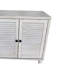 Armoire à porte à volet blanc vieilli