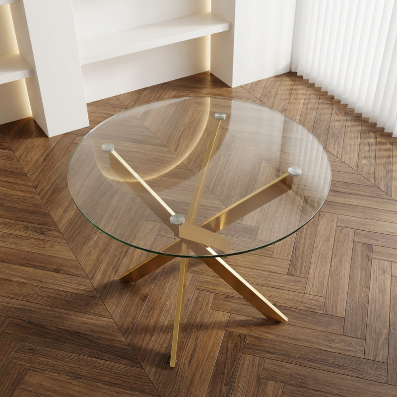 Table de salle à manger Modern, Doré