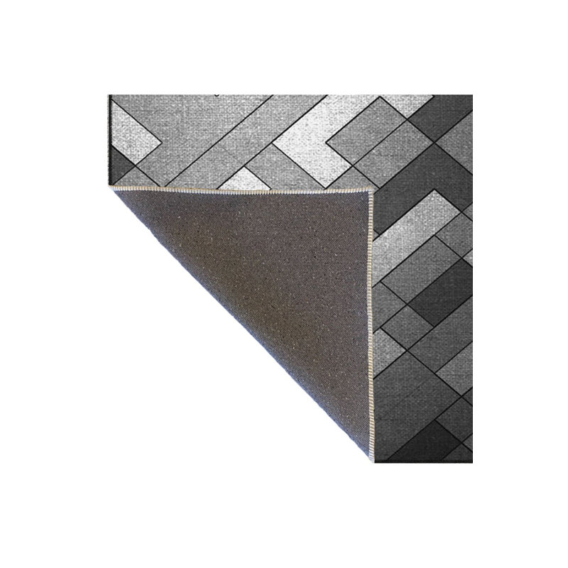 Tapis noir lavable à motif géométrique multicolore, Tapis de couloir 4 pi 11 po x 9 pi 10 po inclus