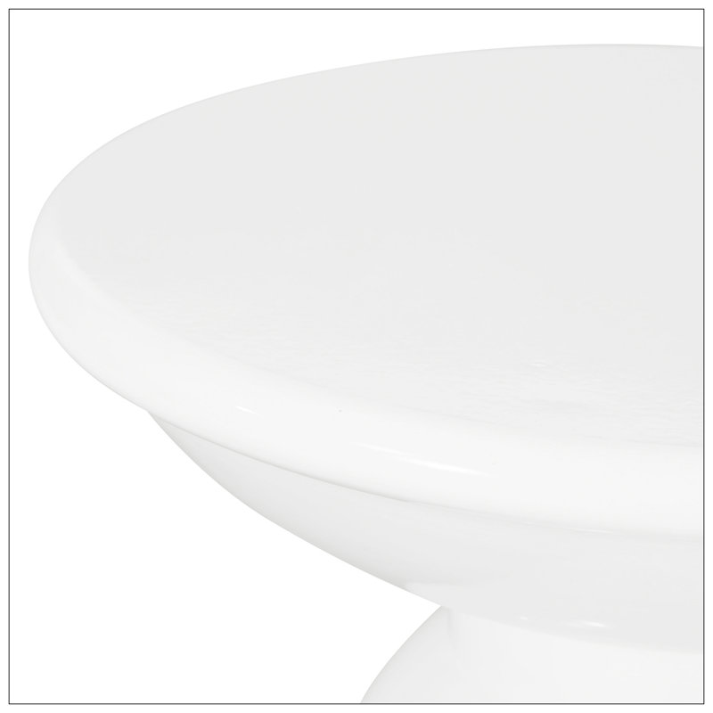 Table de bout d'extérieur en métal - Grand, Blanc