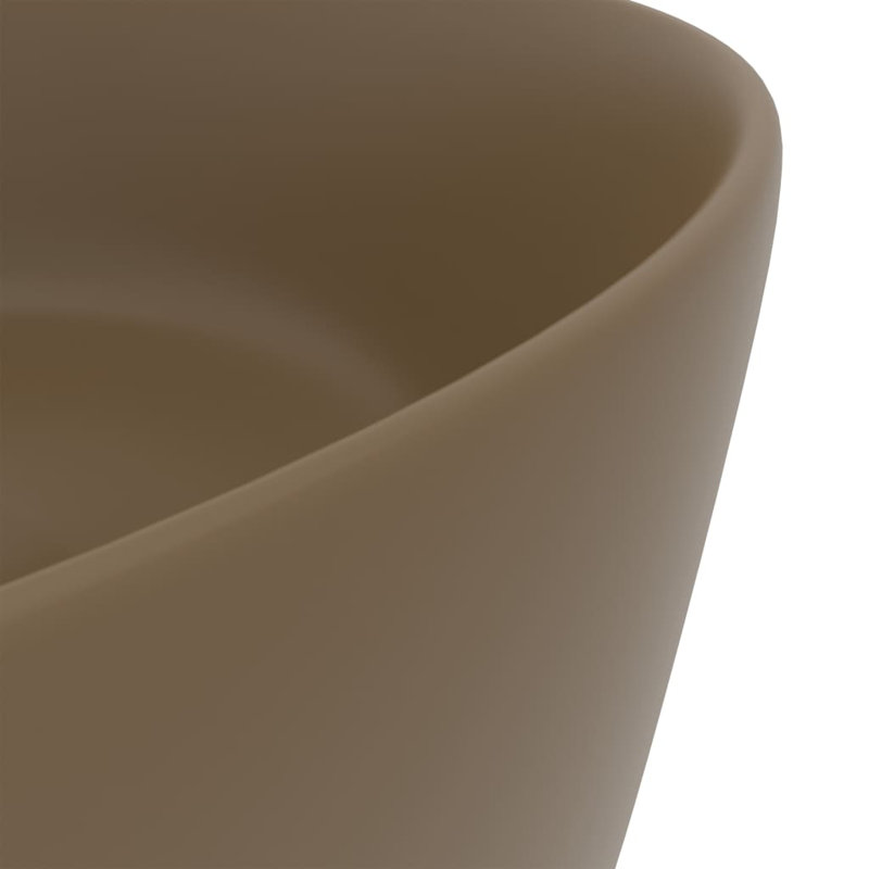 Belfry Bathroom Katha 400mm L x 400mm W Ceramic Circular Sink, Cream