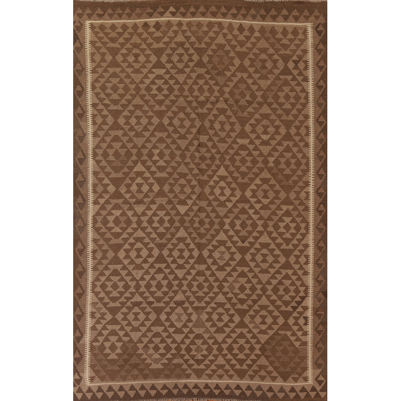 Tapis géométrique réversible kilim 7 x 10