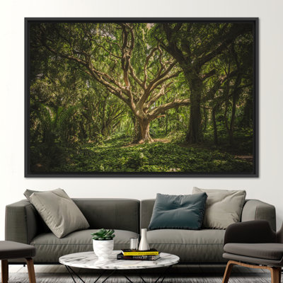 Old Tree Landscape Wall Art: Nature-Inspired Canvas Poster for Home Decoration