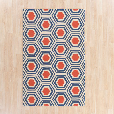 Larksville Wool Geometric Indoor Rug