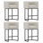 27"Upholstered Counter Stools With Curved Barrel Back, Metal Frame And Footrest-122510225