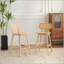 Tabouret de bar d'intérieur en bois, ensemble de 2-1151577484