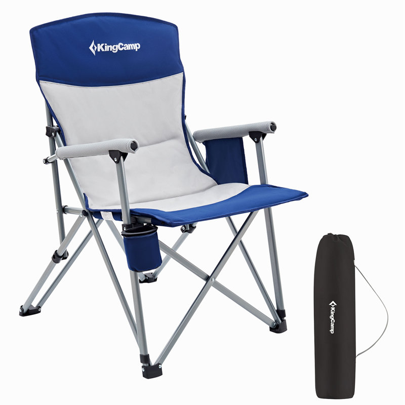 Folding Camping Chair, Blue/Grey
