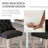 Linen Fabric Upholstered Dining Chairs Set of 4,Black-477584240-477584247
