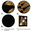 Golden Fern on Black II - reproduction d'art sur toile-448339790-448339785