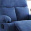 Fauteuil inclinable rembourré en velours bleu-268487629