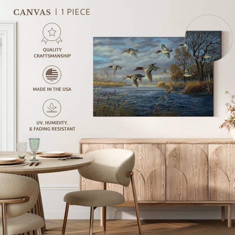 Sanctuary Bay - Green Winged Teal, 8" H x 12" W