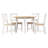 Omur 4 - Person Solid Wood Top Four Leg Dining Set-1495719571