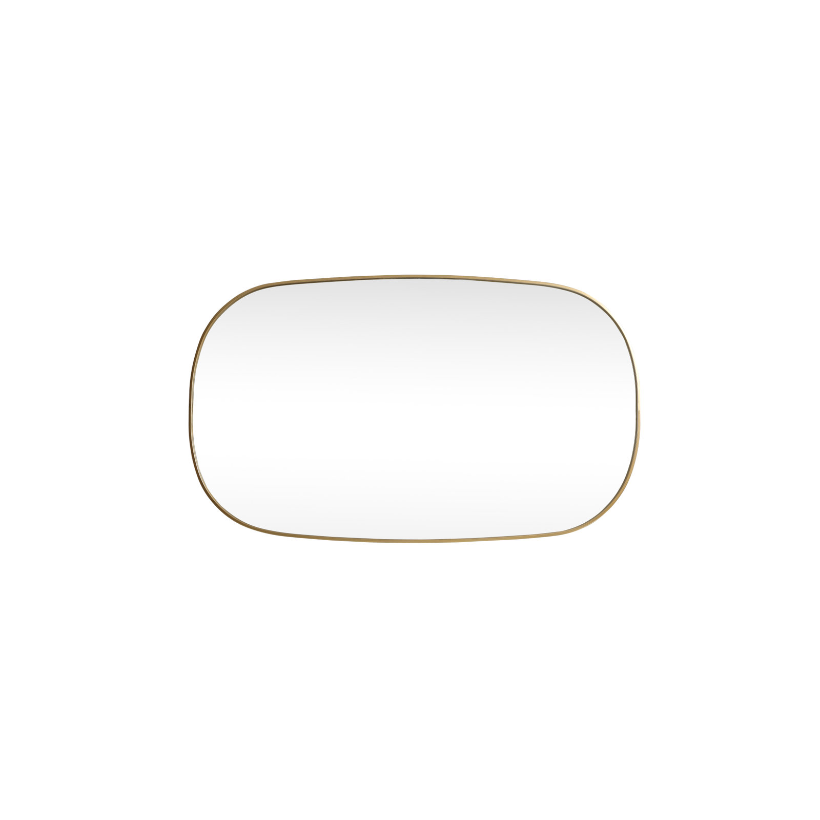 Bertin Metal Oval Wall Mirror, Brass, 60"  x 36" 
