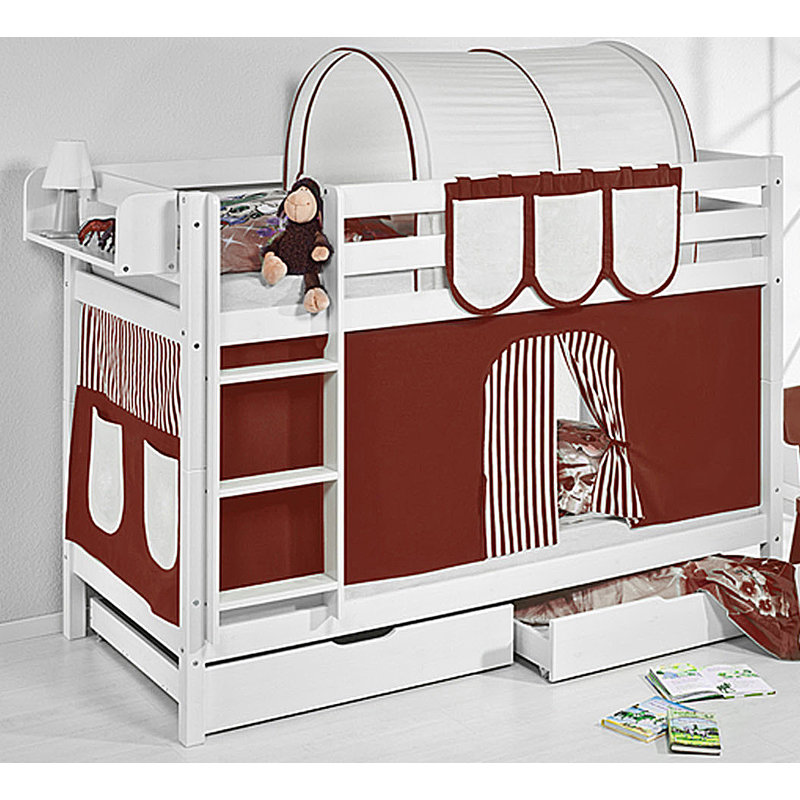 Jelle Solid Wood Bunk Bed by Lilokids, Brown/Beige, European Single (90 x 200 cm)