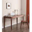 Bureau simple en bois massif avec tiroirs-1806161438