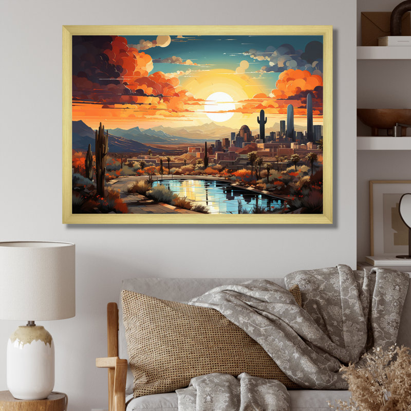 City Phoenix Popart III, reproduction d'art sur toile, Toile tendue, H 30 po x l 40 po x P 1,5 po
