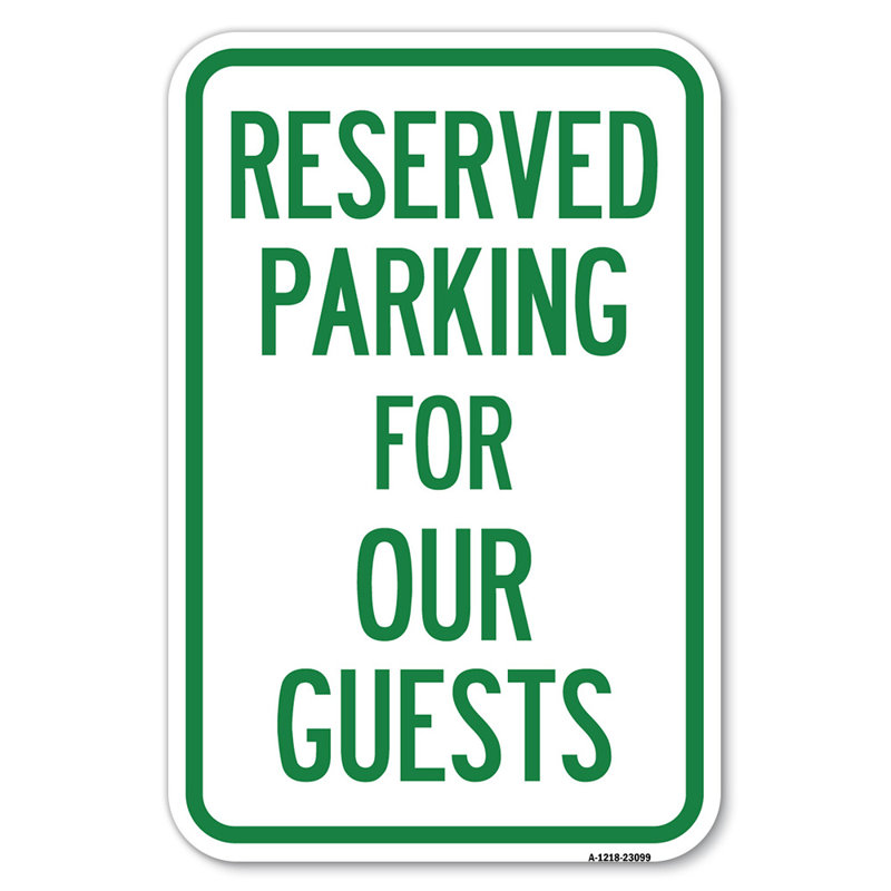 Stationnement réservé aux invités / 23099, H 18 po x l 12 po x P 1 po